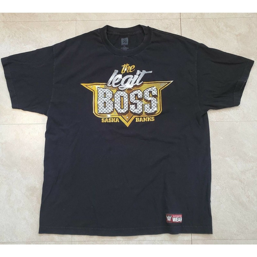 WWE Official Sasha Banks Wrestler Legit Boss Wrestling NXT Tee T Shirt Size XL